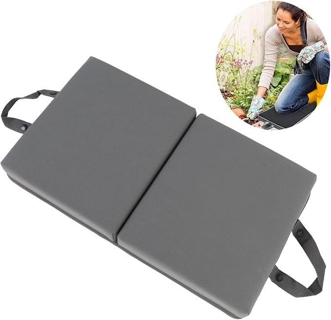 Portable Gardening Knee Pad, Foldable Knee Cushions, Dual Layer Memory Foam Thick Kneeling Pad with Handle for Garden, Bath, Camping, Outdoor Movie Nights (Large)