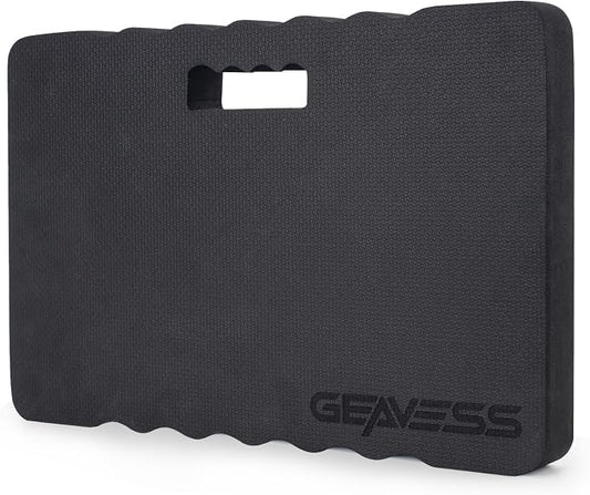 Garden Kneeling Pad, 1.5" Extra Thick, Comfortable & Durable, 17.5"x11", Black | Foam Knee Pad with Handle, Supportive Knee Cushion, for Gardening, Yard Work, Car Repairing, Workshop, Baby Bathing