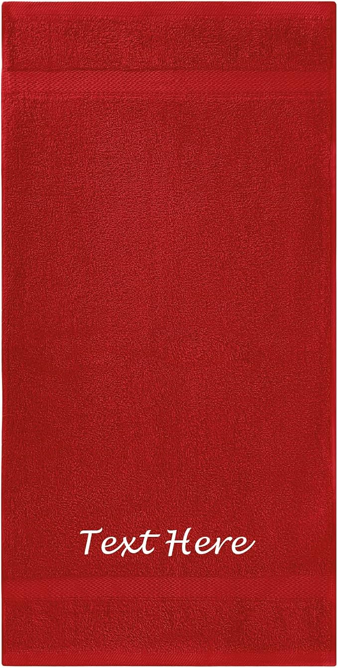 Personalized Bath Sheets Towels for Adults 30"x60" - Highly Absorbent & Super Soft Turkish Cotton Bath Towels for Bathroom, Gym and Hotels - Extra Large Bath Towels - Red Bath Sheet