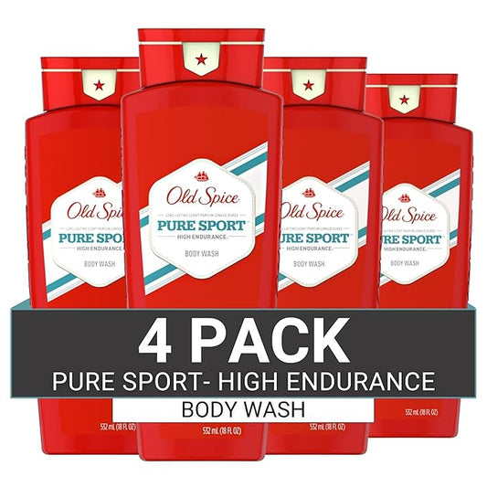 Old Spice High Endurance Body Wash for Men, Pure Sport Scent, 18 FL OZ (532 mL)