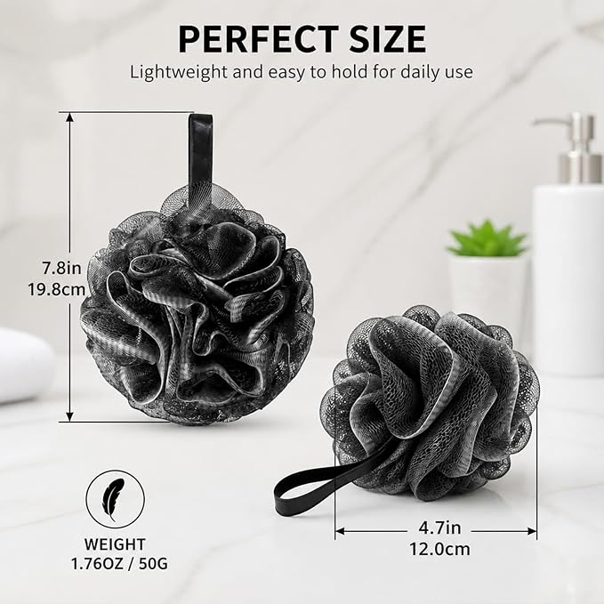 Bath Pillow for Tub,3D Mesh Neck Support,Non-Slip Suction Cups,Grey | Butterfly Design Bathtub Pillow with Bath Puff,for Head Neck Shoulder,Fast Drying,Machine Washable,Shower Gift for Adult