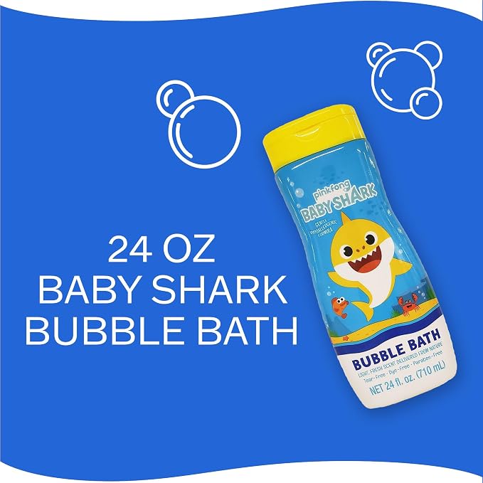 Centric Brands Baby Shark 24 fl oz Gentle Fresh Scent Bubble Bath, Multicolor, One Size