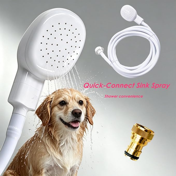 4m /13.12ft Quick-Connect Sink Spray Rrubber Hose,Shampoo Sprayer Handheld Hose Portable Sink Spraye Strainers for Bathing Baby,Pets Shower,Rinsing Vegetables,Washing Hair
