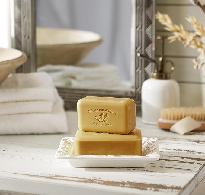 Pre de Provence Artisanal French Moisturizing Soap Bar, Shea Butter Enriched, Quad Milled for Long Lasting Rich Smooth Lather, 5.3 Ounce, Verbena