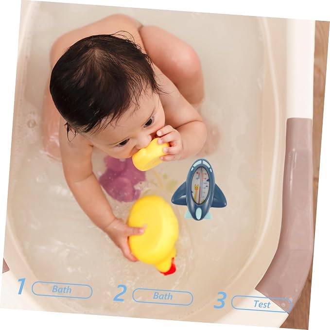 Toddmomy Bath Thermometer Accurate Tub Temperature Gauge for Newborns Toddlers Easy Read Display Bath Temperature Toy Monitor Decorative Thermometer