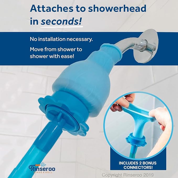 Rinseroo Dog Spot Washer – 6ft Slip-On Shower Hose for Easy Pet Rinsing, Fits Showerheads Up to 4” – Stress-Free Way to Clean Dogs Without a Full Bath, Shark Tank Product (Not for Tubs)