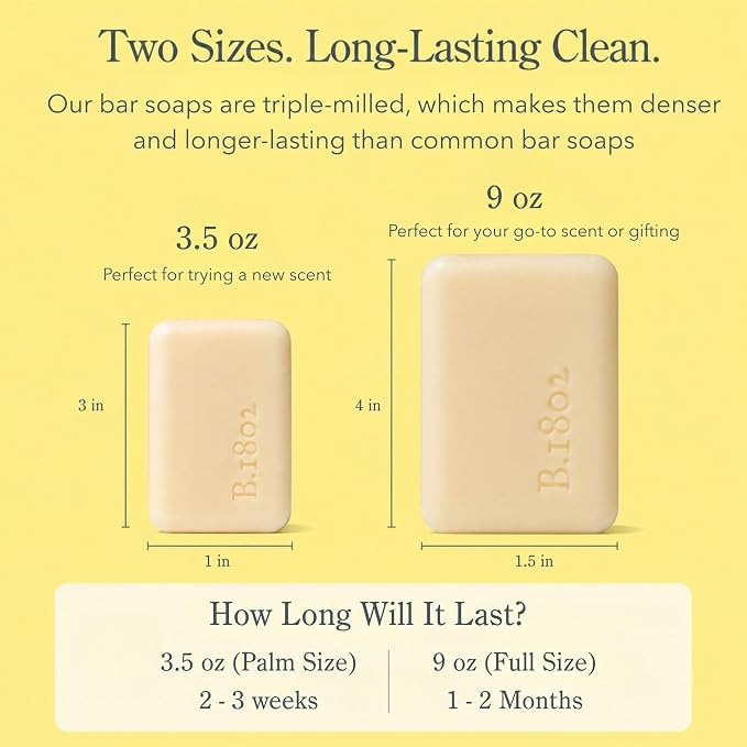 Beekman 1802 Goat Milk Soap – Moisturizing Hand & Body Soap Bar with Shea Butter & Botanical Oils, Triple-Milled, Non-Drying, Made for Sensitive Skin, Lavender 9 oz
