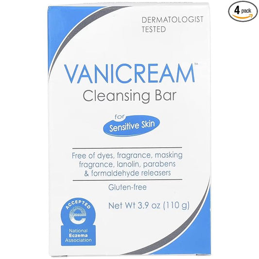Vanicream Cleansing Bar 3.9 Oz (110 G) Pack of 4 by Vanicream