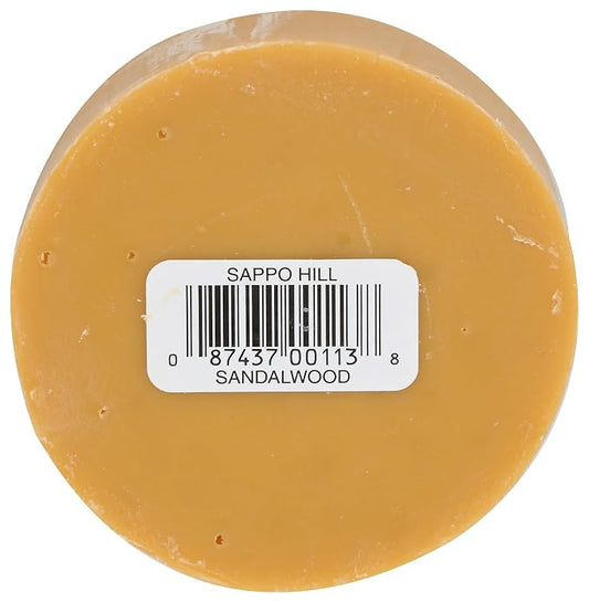 Sappo Hill Soapworks Sandalwood Glycerine Cream Soap, 3.5 Ounce - 12 Count (Pack of 1)