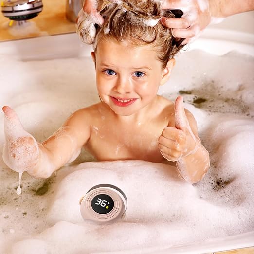 2025 Baby Bath Thermometer - Floating Bath Tub Water Temperature Thermometer with Safety Sensor Fast-Reading BPA-Free - Perfect for Infants Girls Boys Toddlers Newborns (Pink Sound System)