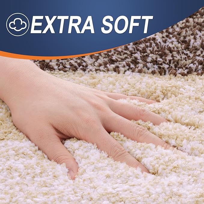OLANLY Large Bathroom Rugs Mat 54x24, Extra Soft Absorbent Microfiber Bath Rugs, Rubber Backing, Quick Dry, Machine Washable Bath Mats for Bathroom Floor, Tub and Shower, Home Decor Accessories, Brown