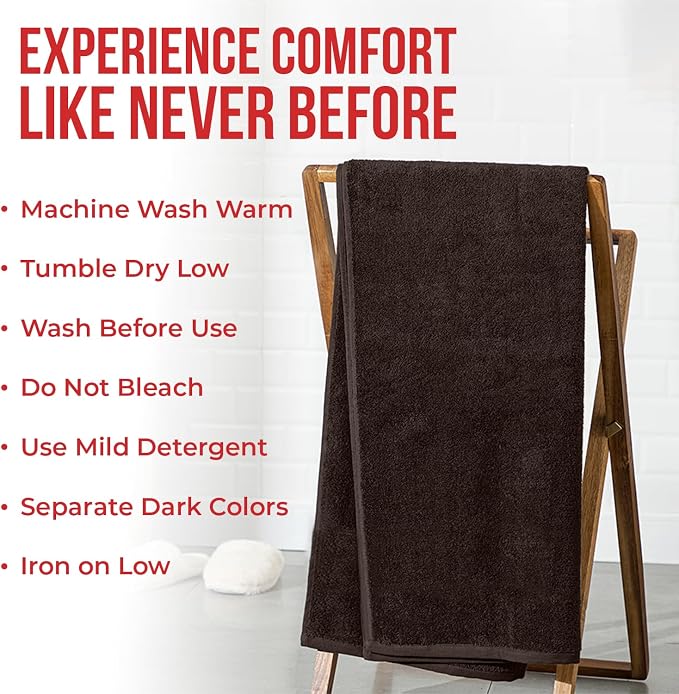 RIVERSIDE Pack of 1 Jumbo Bath Sheet 40 x 80 Inches - Extra Large Bath Towel, Super Soft & Highly Absorbent, 100% Cotton Quick Dry, Perfect to Wrap Yourself in - Brown