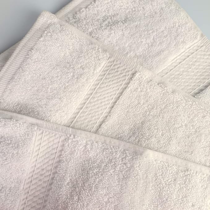SUPERIOR Egyptian Cotton Plush & Absorbent, Hand Towel Set of 4, Cream | Quick Dry, Soft Luxury Towel Set, Bath Essentials for Bathroom, Guest Bath, Spa, 4 Piece Set, Madeline Towels