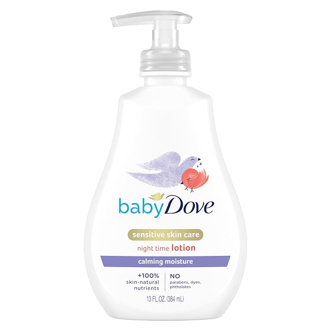 Baby Dove Sensitive Skin Care Baby Wash Calming Moisture For a Calming Bath Wash Hypoallergenic & Sensitive Skin Care Baby Lotion For a Soothing Scented Lotion Calming Moisture