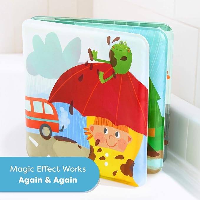 HABA Magic Muddy Day Color Changing Bath Book for Toddlers & Babies – Interactive Farm Bath Toy with Water Reveal Pages for Sensory Play & Early Learning