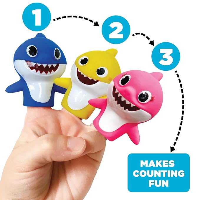 Nickelodeon Baby Shark 10 Pc Finger Puppet Set - Party Favors, Educational Story Time, Floating Pool & Beach Toys
