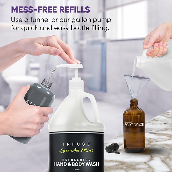 Infuse Hotel Hand & Body Wash | 1 Gallon | For Hospitality & Vacation Rentals to Refill Dispensers | (4 Gallons)