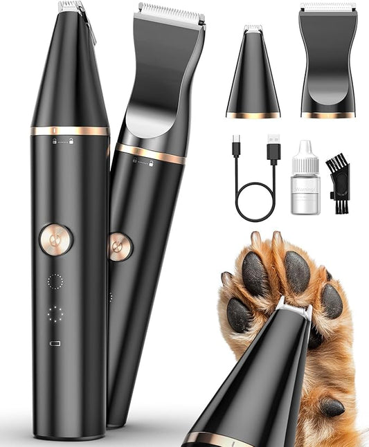 oneisall 2-Speed Cat Clippers Double Blade Face Paw Trimmer Low Noise | Double Blades for Precise Trim. 2-Speed Control. Under 50dB Quiet. Mini Size for Paws, Face, Ears. USB Rechargeable.