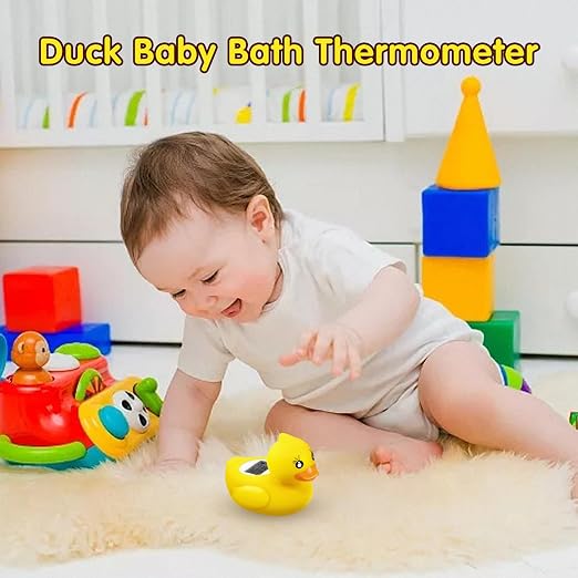 BabyElf Baby Bath Thermometer - Digital Water & Room Temperature Safety Floating Toy, Bathtub Thermometer, Fahrenheit & Celsius