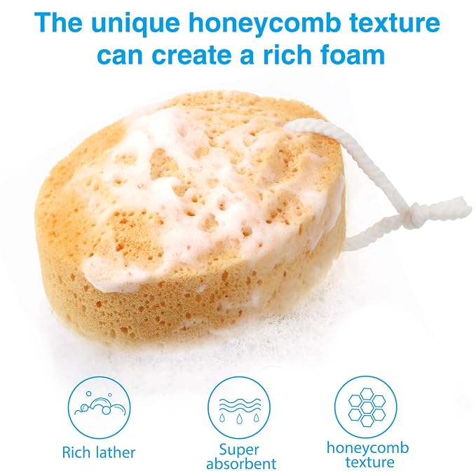 Boao 6 Pcs 5.5 Inch Foam Body Sponge for Bathing Soft and Deep Exfoliation Shower Sponge Body Scrubber for Adults Women Men Teenager Shower Cleaning Supplies