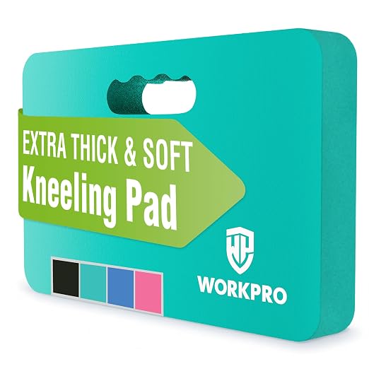 WORKPRO Extra Thick Kneeling Pad, Robin's Egg Blue, 17.5 x 11 x 1.5 in | Soft NBR Foam Cushioning for Knee, Large Foam Kneeler Mat, For Gardening, Bathing Baby, Exercise, Workout Supplies, 1 Pack
