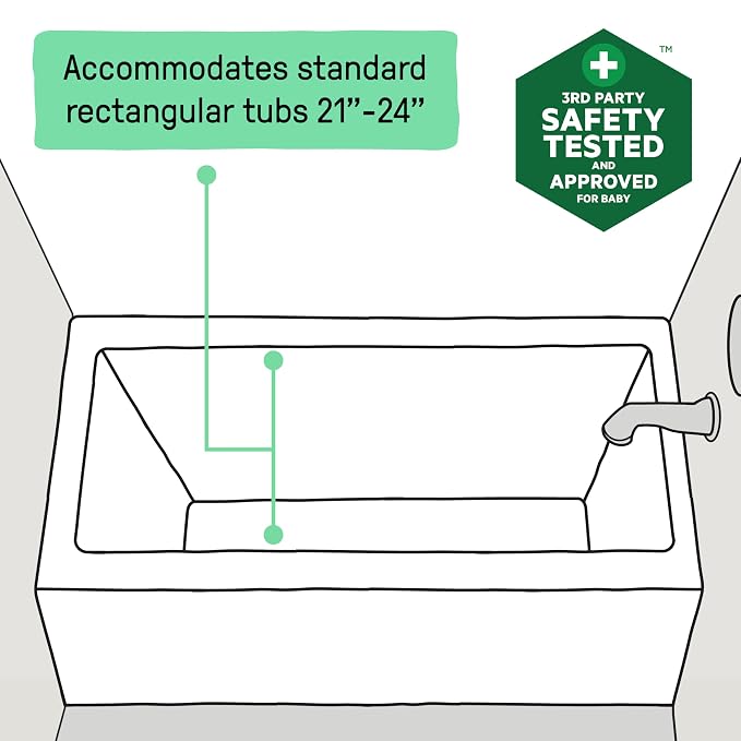 Ingenuity My Bath Seat for Sit-Up Baby Bathing, Sure & Secure Suction Cups, ASTM Safety Tested & Approved, Backrest for Assisted Sitting, Easy Setup & Storage, Aqua