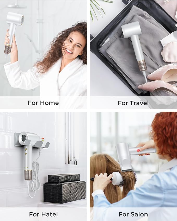 Bopcal Ionic Hair Dryer, 160000 RPM Brushless Motor, Smart Thermo-Control, Negative Ion Fast Drying, Quiet Lightweight Blow Dryer, Cold Air & 4 Heat Settings, for Home Travel Salon