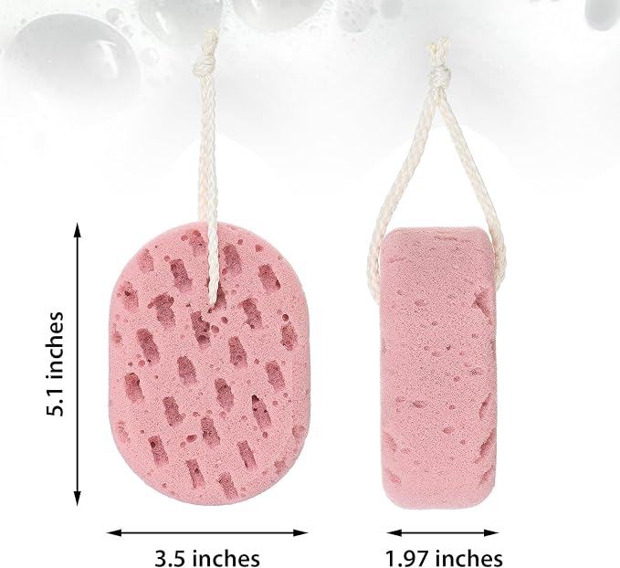Boao 5 Pieces Soft Bath Sponge Shower Natural Gentle Soothing Body Fiber Exfoliating Shower Sponge Wash Bouquet for Women Men, Random Color (Vivid Color)