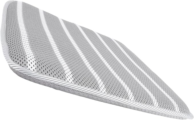 Shower Seat Cushion, Bathtub Cushion for Transfer Benches, Soft 4D Mesh Fabric Breathable Shower Chair Pad Gray White Striped for Shower Benches Sitting