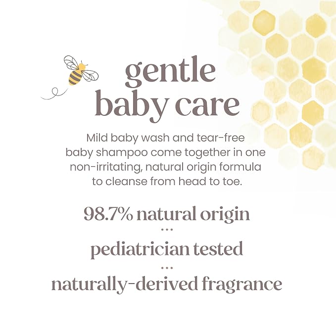 Burt's Bees Baby Shampoo and Body Wash with Lavender, Calming Tear Free Baby Soap, 98% Natural Origin, 12 Fl Oz (Pack of 3)