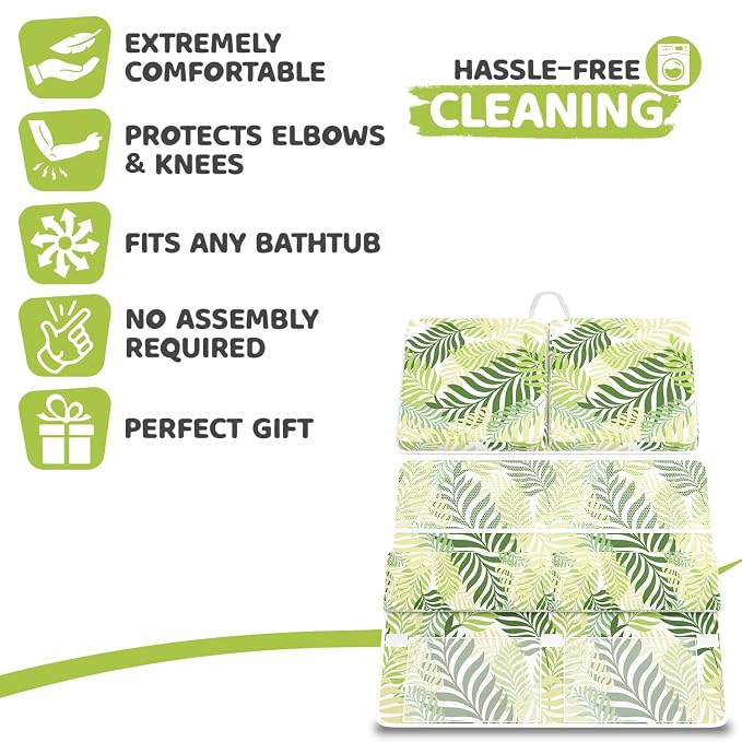 Bath Kneeler & Elbow Kneeling Rest Pad Set for Baby Washing Baths Gift Set | Includes Sponges Duckies Cloths & More! Perfect Set for Bath Time - Baby Shower and Birthday Gifts Necessity & Essentials