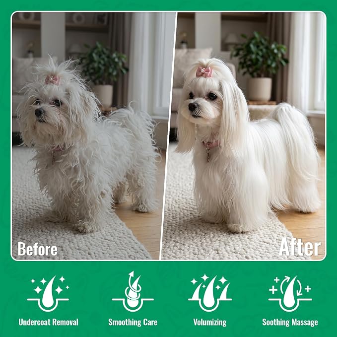 Small Slicker Brush for Dogs & Cats, Professional Pets Long Pin Brush for Grooming, Shedding - Non-Slip Rubber Beech Handle