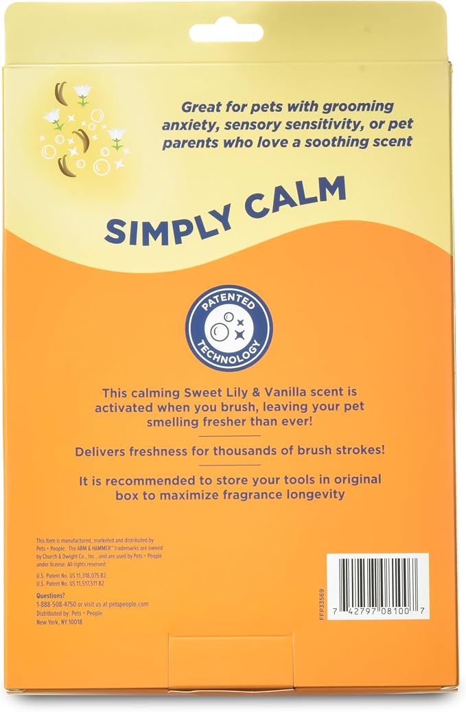 Arm & Hammer Deodorizing Dog Grooming Glove, Fragrance Transfer Technology with Baking Soda, Deshedding Glove for Bathing & Dry Grooming, Pet Hair Removal, Sweet Lily & Vanilla Scent