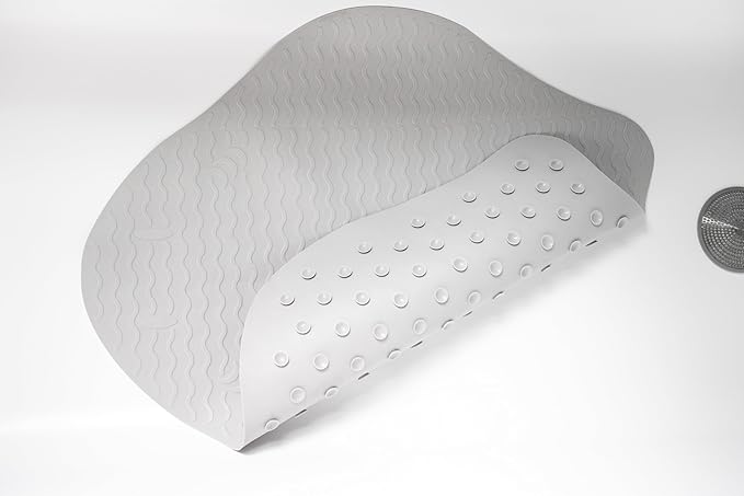 Ubbi Stingray Bath Mat for Baby, Non-Slip, Powerful Suction Cups, Baby Bathtub Time Essentials, Gray