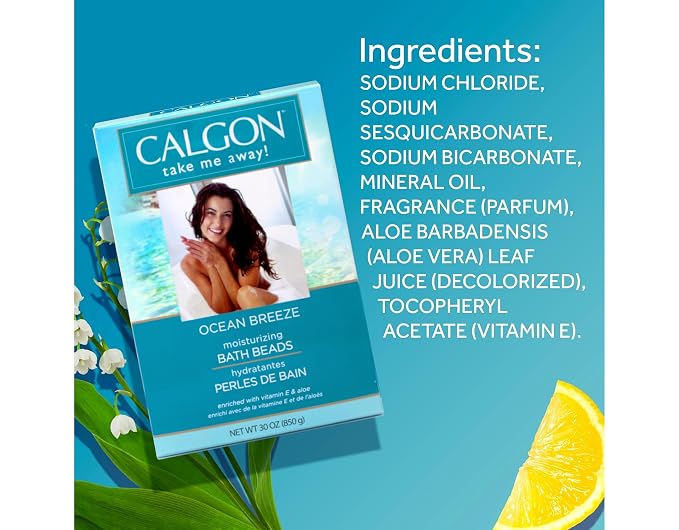 Calgon Ultra-Moisturizing Bath Beads, Ocean Breeze, 30 Ounce
