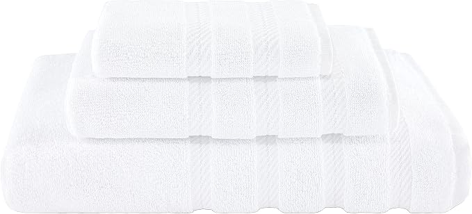 American Soft Linen 100% Cotton Luxury Turkish Towels, 3 Piece Towel Set | Soft Absorbent Quick Dry OEKO Tex Standard 100 Certificated Durable Machine Washable Breathable Premium Hotel Quality