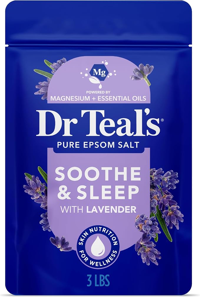 Dr Teal's Epsom Salt Soaking Solution, Soothe & Sleep, Lavender, 3lbs