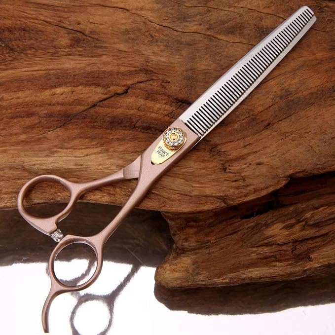 Professional Thinning Scissors for Dog Cat 7.5'' Pet Grooming Scissors 440C Stainless Steel Thinning Shears for Dogs 50/56 Teeth