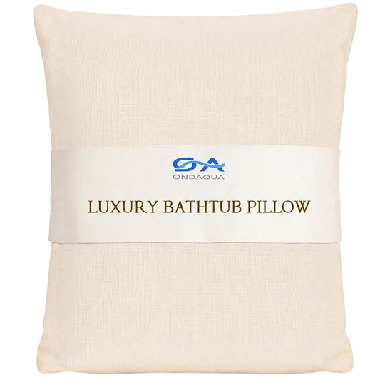 Luxury Bath Pillow for Bathtub, Soft & Comfortable Head Neck & Back Support, Adjustable Thickness, Quick Drying Bathtub Pillow for Pain Relief, Ideal Gift for Christmas Birthday Mother’s Day
