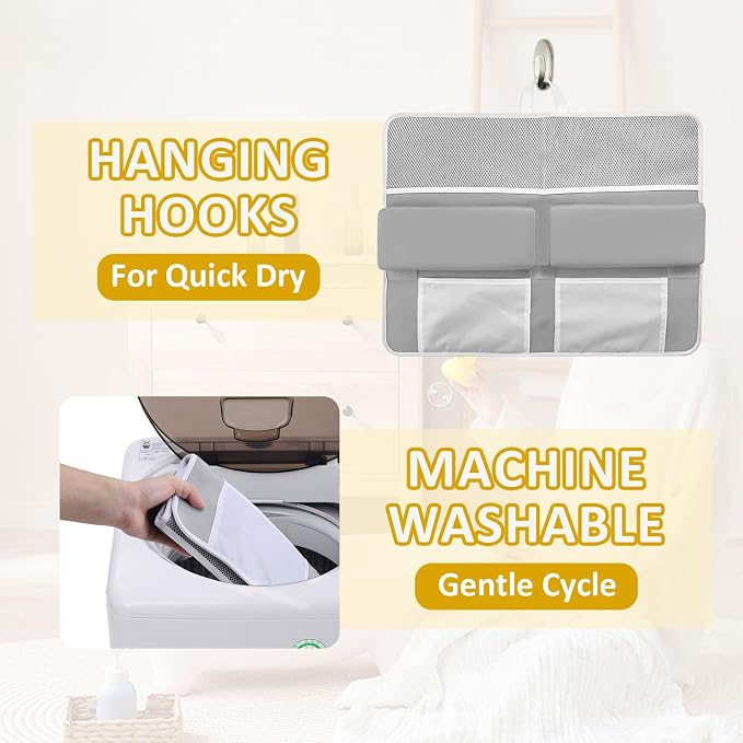 Baby Bath Kneeler and Elbow Rest Pad Set - 22'' Extra Long Quick Dry Kneeling Pad for Bathing Baby with Knee & Arm Support, Foldable Non-Slip Bathtub Mat with Toys Organizer