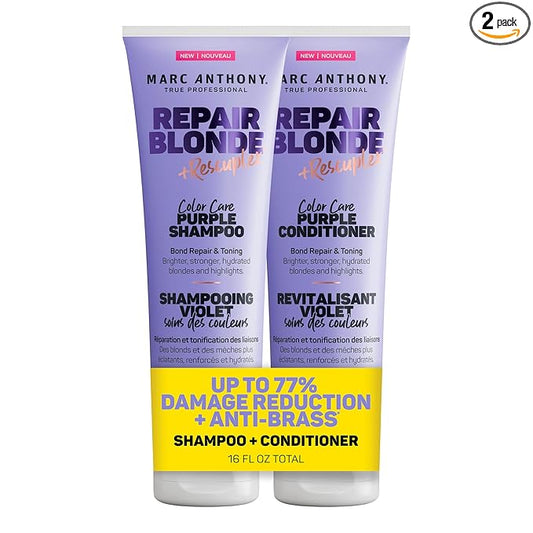 Marc Anthony Repair Blonde Purple Shampoo and Conditioner Set