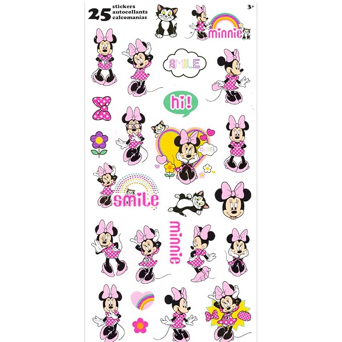 Minnie Mouse Kids Shampoo, Conditioner, Body Wash 8 Oz Bottle - Bundle with 3-in-1 Berry Scented Body Wash, Shampoo & Conditioner Plus Stickers, More | Minnie Bathroom Set