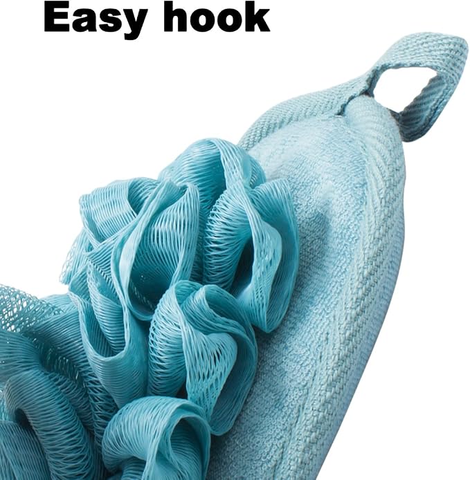 3 Pack Body Sponge Brushes Pouf Mesh Brush Shower Glove with Flower Bath Ball