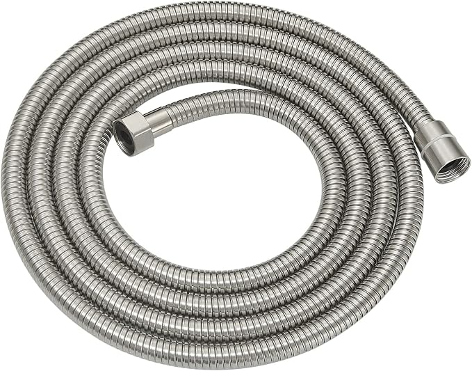 RUMOSE 98 inches Shower Hose Shower Head Extension Hose Extra Long Stainless Steel Shower Tube Attachment Flexible Handheld Shower Sprayer Hose, Brushed Nickel