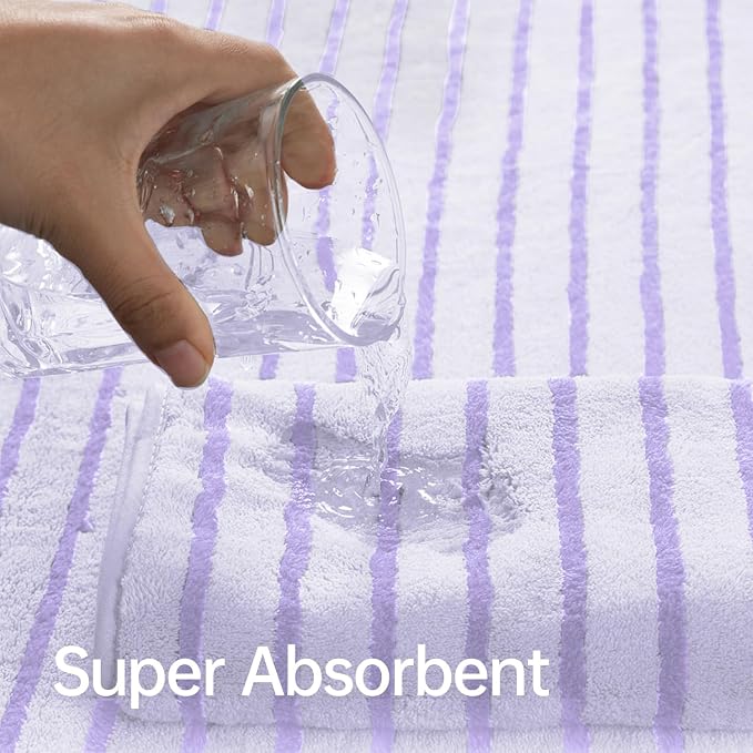Mistyrose Bath Towels,4 Pack Purple 35"x70" Large Bath Towels Microfiber Absorbent XL Bath Sheets Super Soft Towels for Bathroom Quick Dry Oversized Shower Towels for Family Hotel Spa Gym