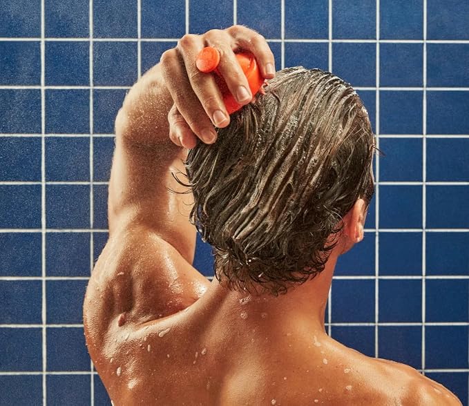 Flakes Anti Dandruff Shampoo and Conditioner Set for Men with Scalp Massager | Dry, Flaky, & Itchy Scalp Shampoo | Sulfate and Paraben Free | Hydrating Shampoo & Moisturizing Conditioner | 9 fl oz