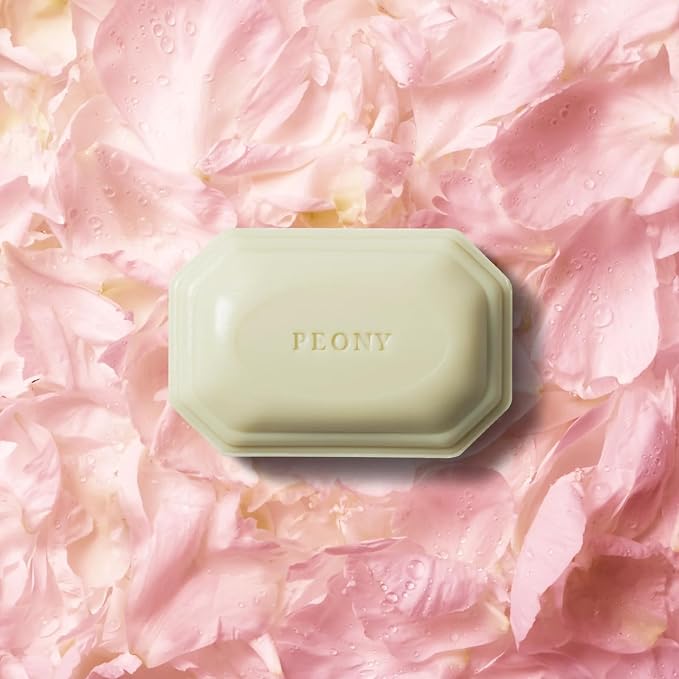 Caswell-Massey Peony Natural Bar Soap for Women, Moisturizing Body Soap Bar for All Skin Types, Made with Essential Oils & Plant-Based Formula for Soft Skin, 3.5 oz