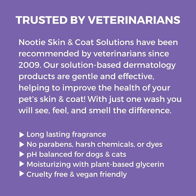 Nootie - Pet Shampoo for Sensitive Skin - Revitalizes Dry Skin & Coat - Natural Ingredients - Gentle Dog Shampoo - Cleans & Conditions 16 oz