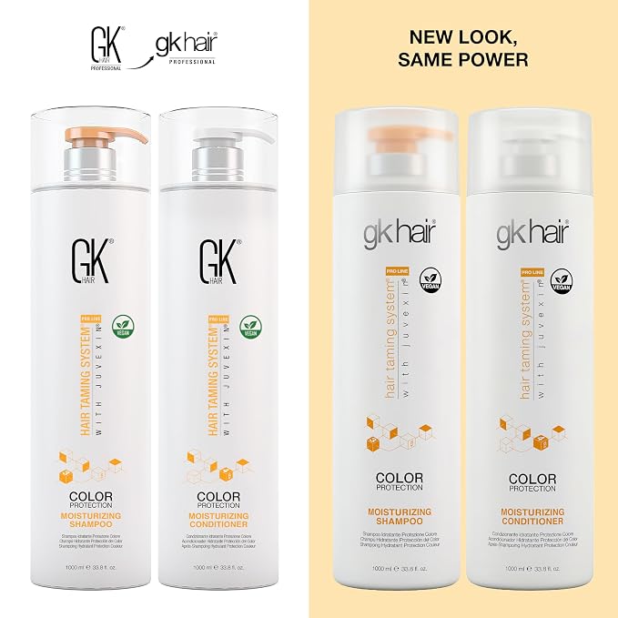 Moisturizing Shampoo and Conditioner Hydrate Set for Colored Treated Hair Keratin Treatment Cleansing Dry to Normal Sulfate Paraben Free All Hair Types for Men and Women By GK HAIR - (2 X 33.8 Oz)