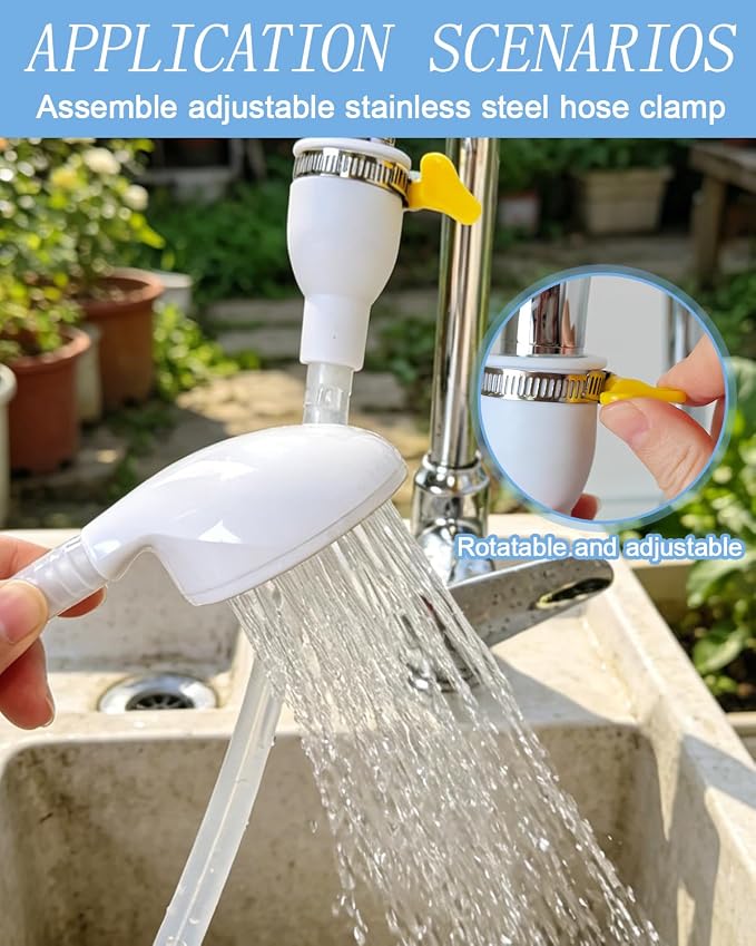 1 Pack Dog Shower Attachment, Ultra Flexible Dog Washing Hose Attachment for Tub Spout, Portable Dog Shower for Pet Bathing, 6.5 Foot Dog Bath Hose, Fits Standard Bathtub Faucet